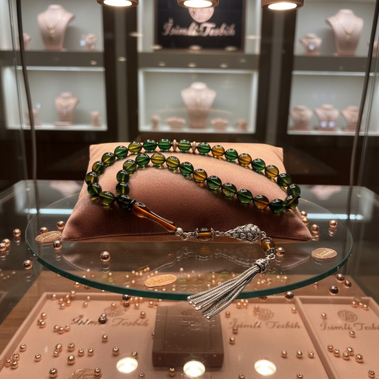 TMN I Ateş Kehribar I 925 Ayar Hakiki Gümüş Püskül - Koleksiyonluk Ürün