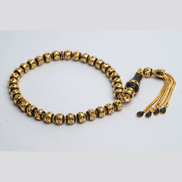 Duba Kesim Tesbih, 925 Ayar Komple Gümüş 14 Ayar Altınkaplama, Zirkon Taş İşleme, 33 Habbe