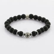 Ayyildiz Tesbih + hediye bileklik I Onyx 33 Perlen 8mm I Halbmond- und Sternenkonzept I Versand erfolgt mit Tesbihbox