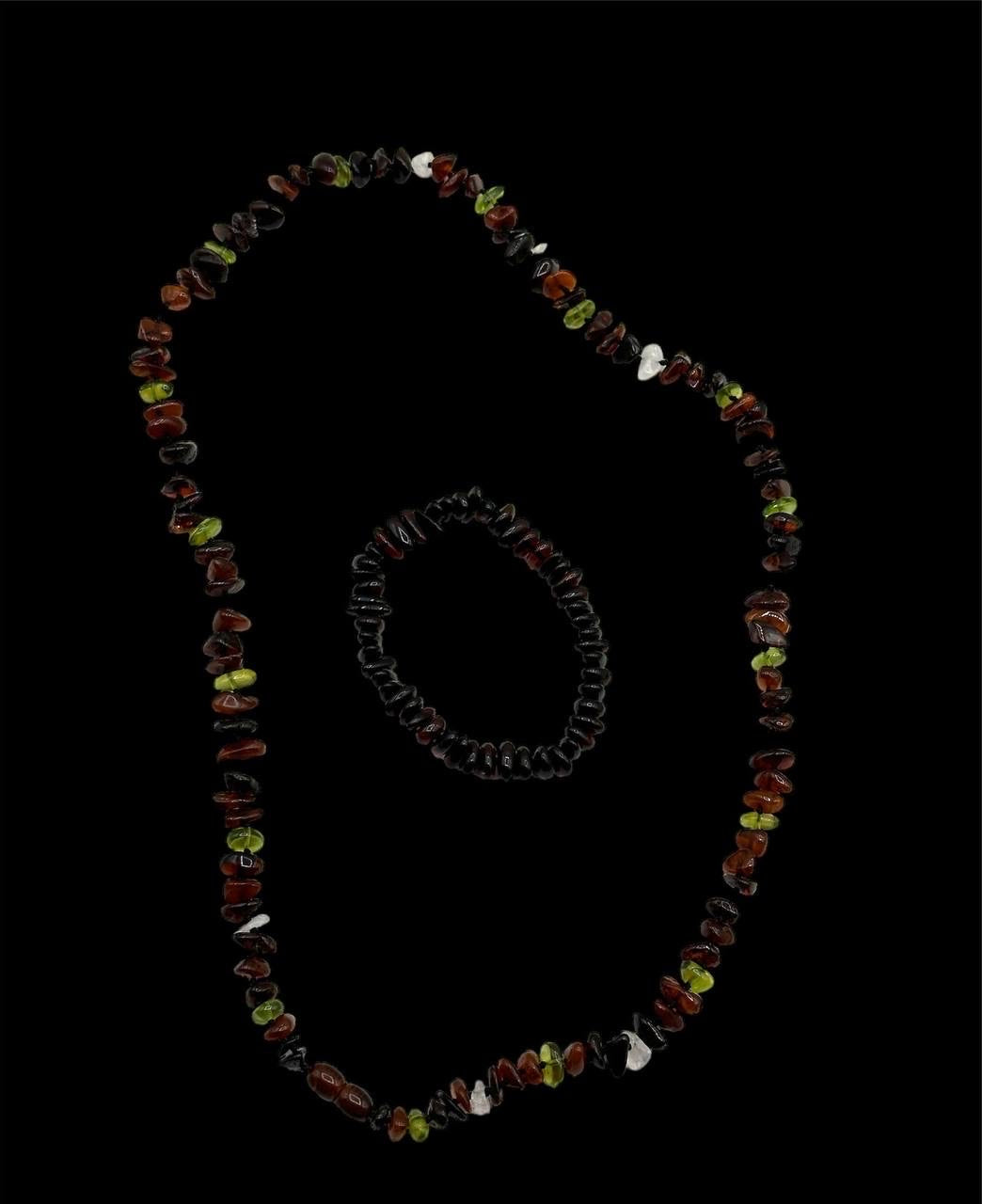 Damla Kehribar Set, Kolye & Bileklik, 100 % Sertifikali Hakiki Amber Kehribar Ürün