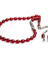 Kırmızı Ateş Kehribar, İsimli Tesbih, Arpa Kesim, 12*8 mm, Çift Cilalı, Püskül Seçenekli, İstediğiniz İsim Yazılır