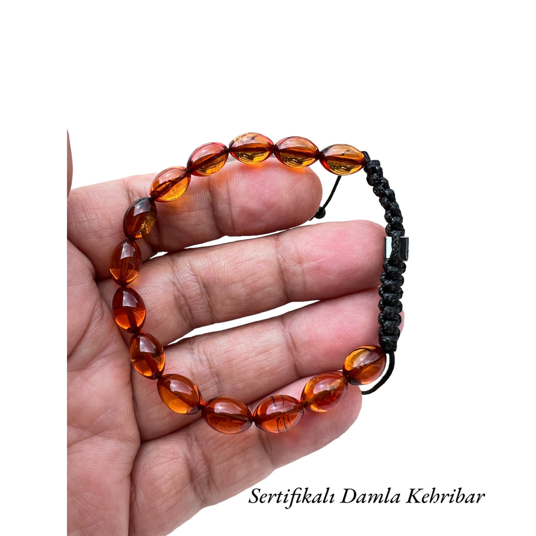 Tropfen-Bernsteinarmband, 100 % zertifiziertes echtes Bernsteinprodukt
