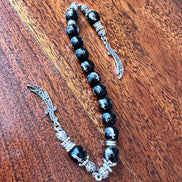 Zülfikar Zaza Model Oltu Tesbih - 925 ayar gümüs püskül