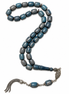 Katalin Rosenkranz Blau-Grau – Edle Gebetskette mit 925er Silber Quaste