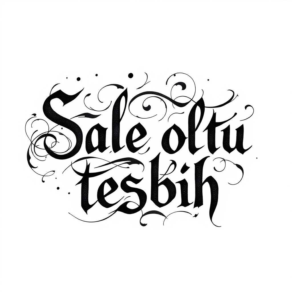 Oltu Tesbih, İsme Özel, Küre Kesim, İkili Püskül Ve Harf Seçenekli