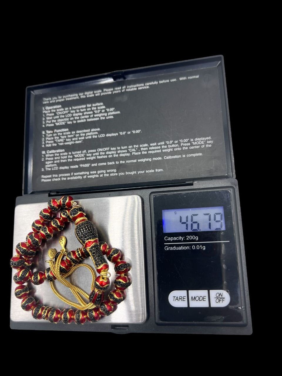 Altın Nefes - 925 Ayar Hakiki Gümüş - 14 Ayar Altınkaplama - Lüks Tesbih