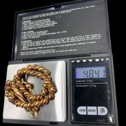 Altın Alev - 14 Ayar Altınkaplama - 925 Ayar Hakiki Gümüş Tesbih