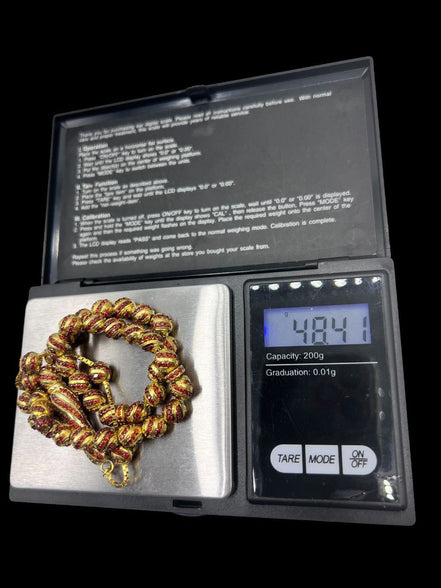 Altın Alev - 14 Ayar Altınkaplama - 925 Ayar Hakiki Gümüş Tesbih