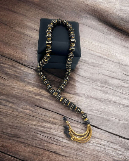 Altın Şafak - 925 Ayar Hakiki Gümüş - 14 Ayar Altınkaplama - Lüks Tesbih