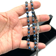 TMN I Oltu Tesbih I 925 Ayar Gümüş Püskül I Led Işıklı Kutu