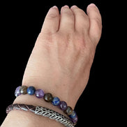 Merano - Handgefertigtes Armband-Set aus Leder + 925er Echt Silber und Edelsteinen