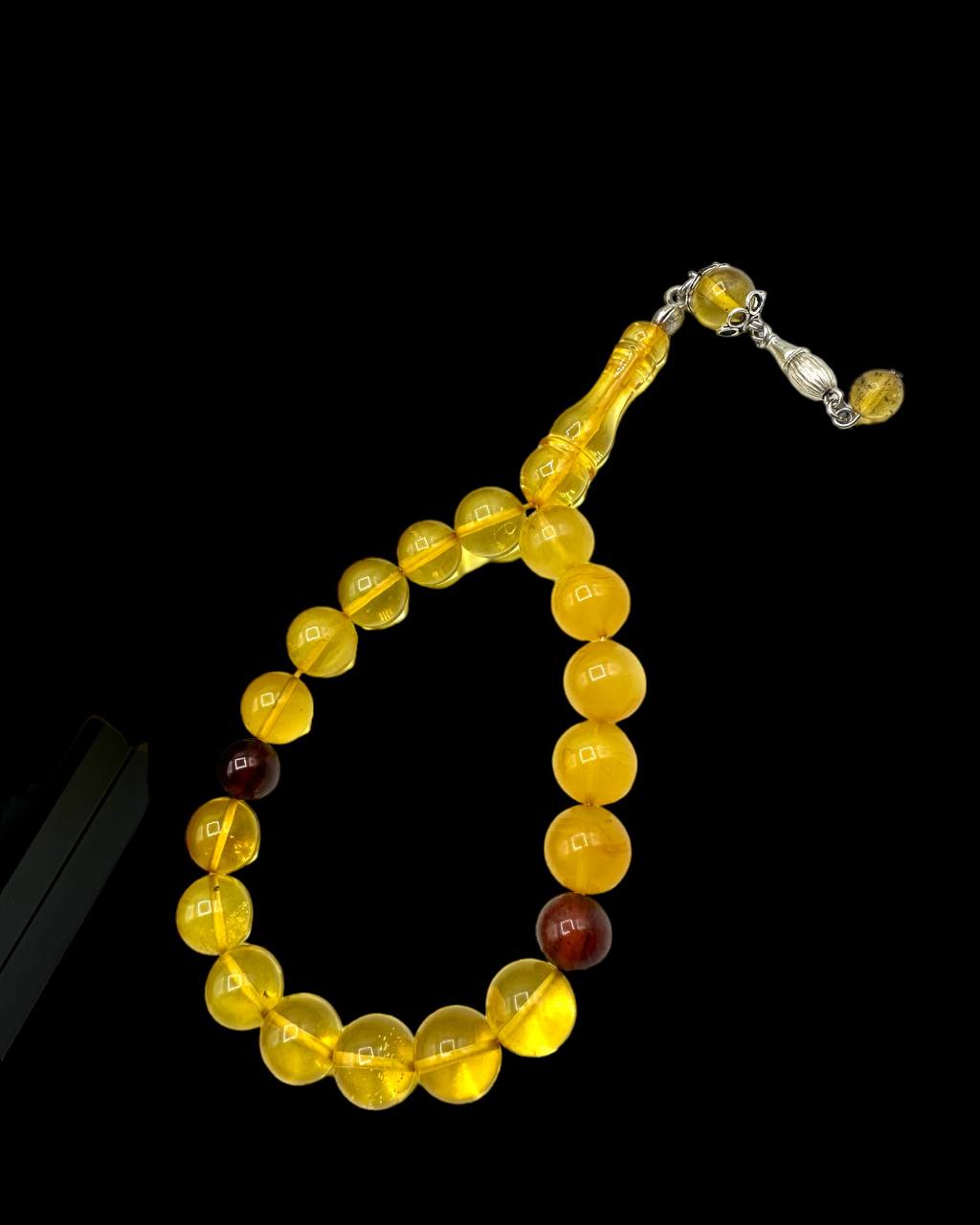 Damla Kehribar Tesbih, Maskot, SERTİFİKALI - 100% Bernstein Gebetskette mit Echtheitszertifikat