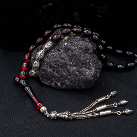 TMN I Ateş Kehribar I İsme Özel ve Kutulu Tesbih - Tesbih Mit Namen