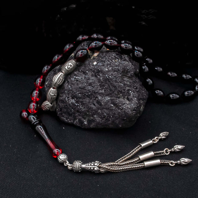 TMN I Ateş Kehribar I İsme Özel ve Kutulu Tesbih - Tesbih Mit Namen