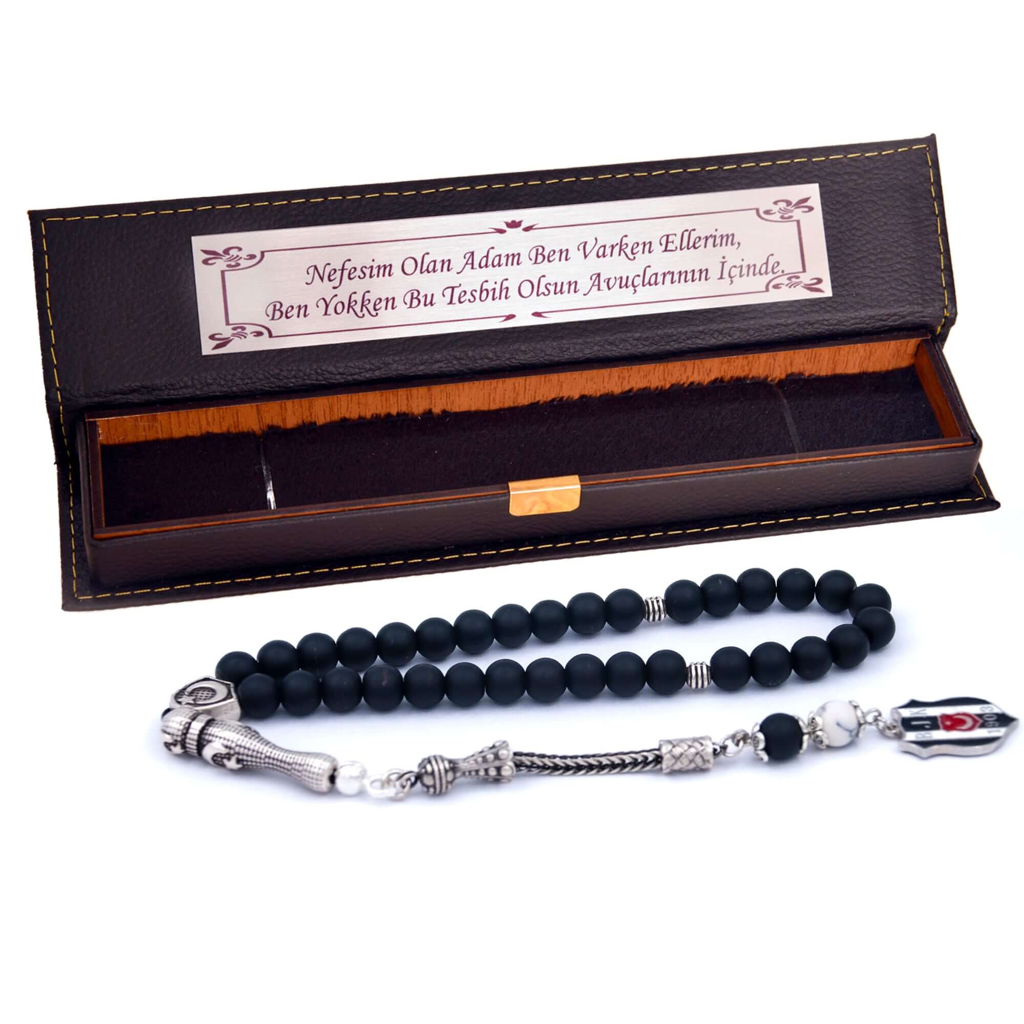 TMN I Besiktas I Ayyıldız Model Siyah Tesbih - Tesbih Mit Namen