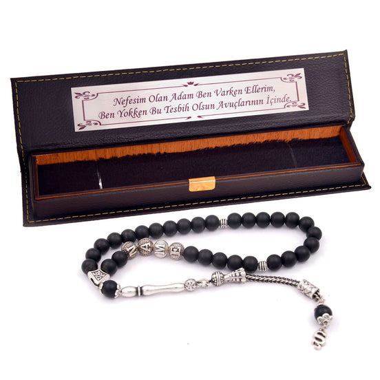 TMN I İsimli Tesbih Modeli I Oniks Taşı - Tesbih Mit Namen