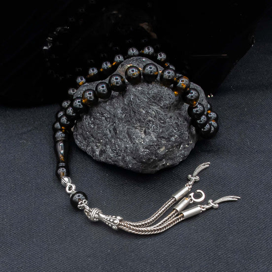 TMN I Zülfikar Ateş Kehribar I İsimli Tesbih I Püskül Seçeneği - Tesbih Mit Namen