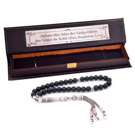 TMN I İsimli Siyah Tesbih I 33 Boncuklu - Tesbih Mit Namen