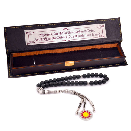 TMN I Pir Sultan Abdal Modeli I Siyah Oniks - Tesbih Mit Namen