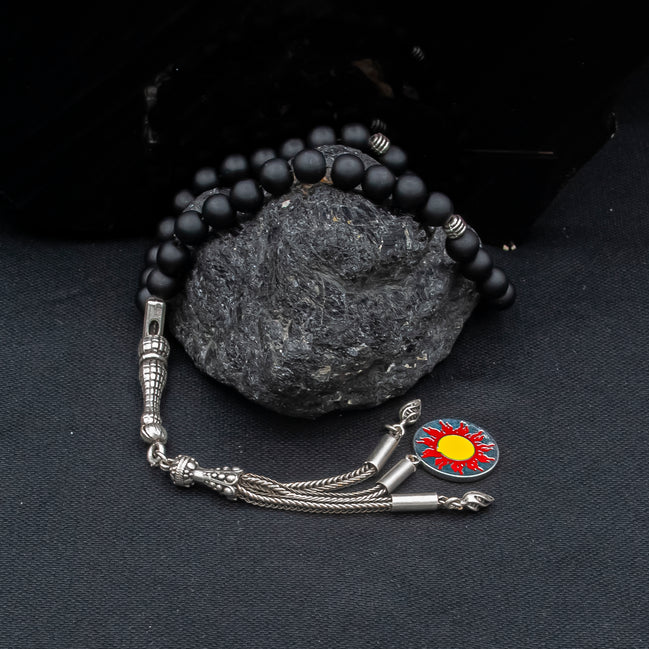 TMN I Pir Sultan Abdal Modeli I Siyah Oniks - Tesbih Mit Namen