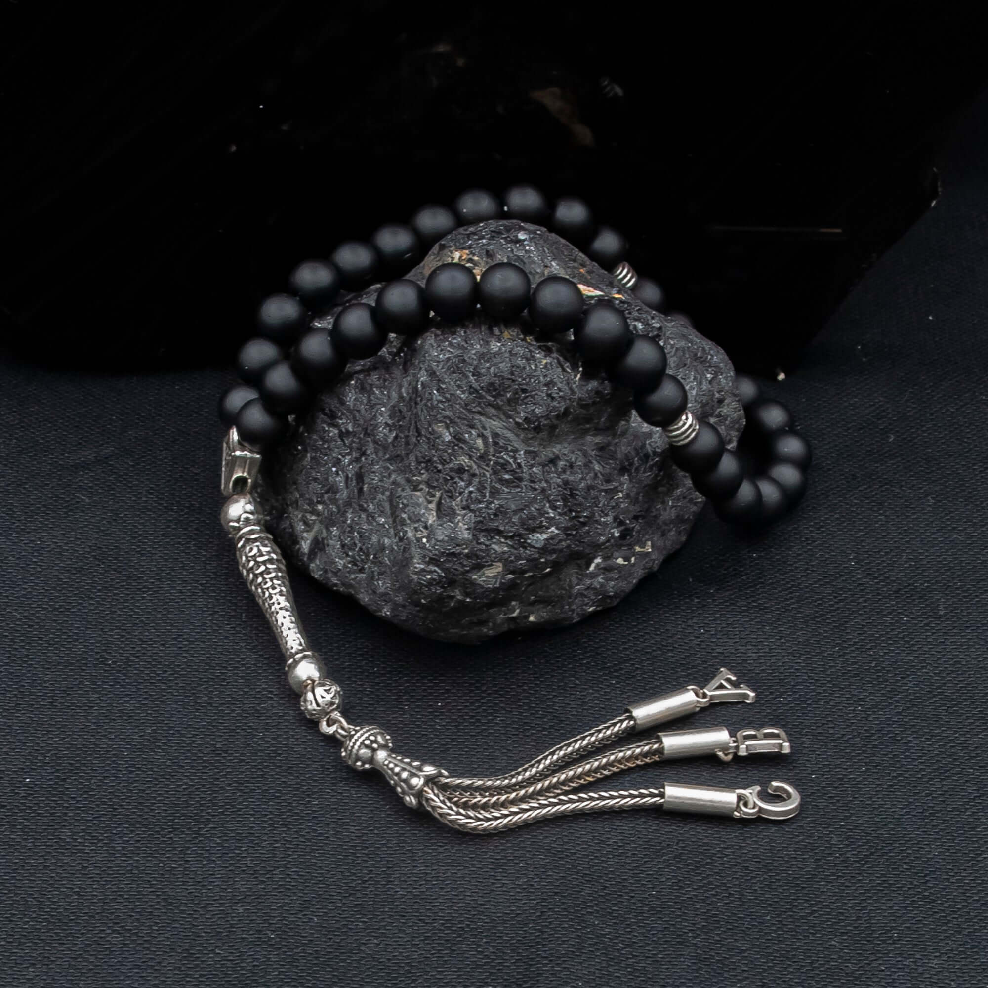 TMN I İsimli Siyah Tesbih I 33 Boncuklu - Tesbih Mit Namen