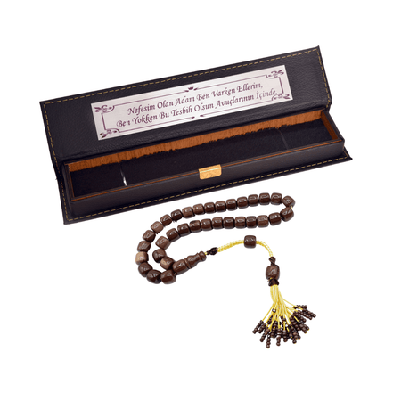 Rosenkranz Bernstein mit besonderer Saray Quaste - Exklusiv Modell - Tesbih Mit Namen