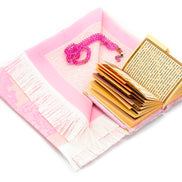 TMN I Pembe Seccade Seti I Tesbih ve Yasin Set I Özel Kutulu - Tesbih Mit Namen