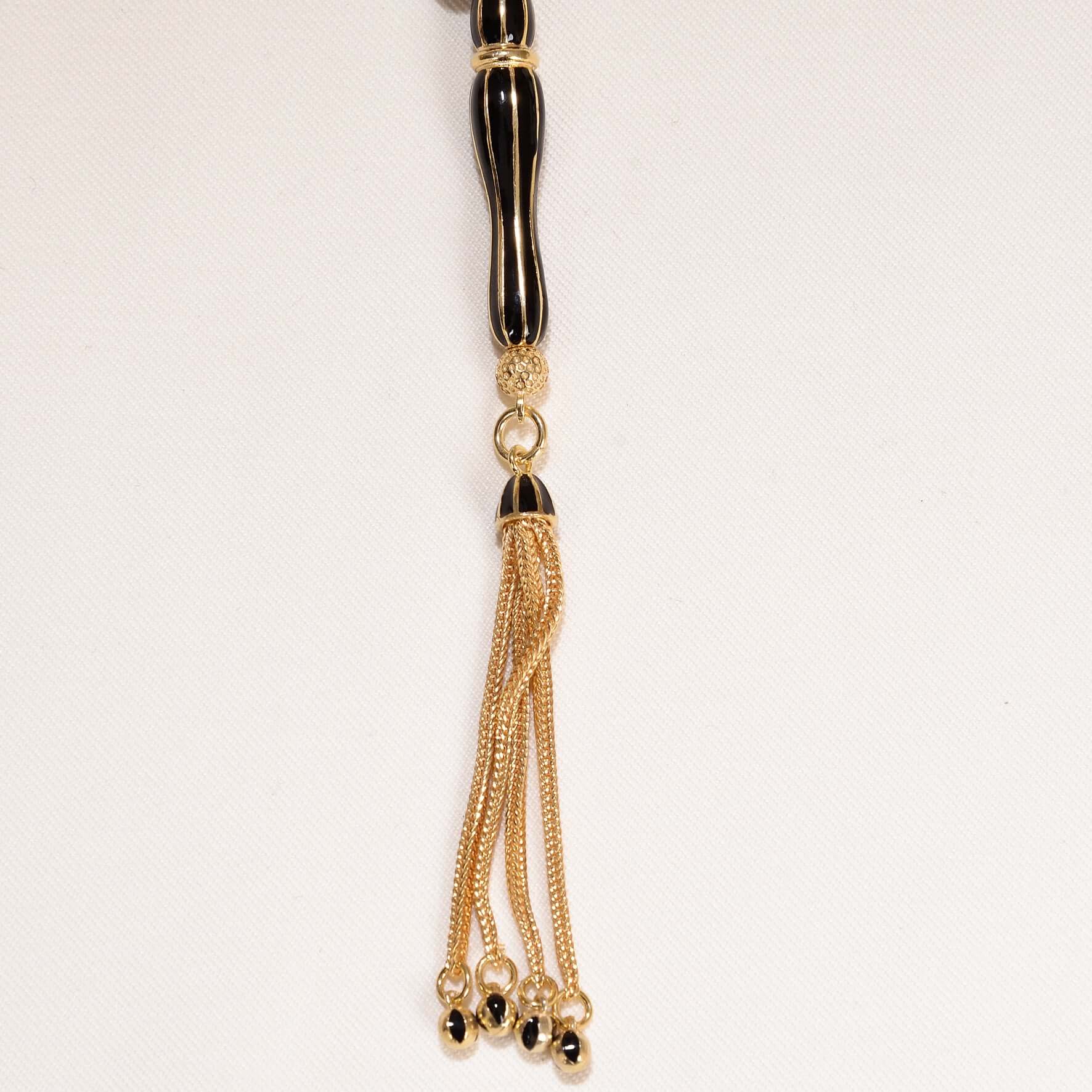 Tesbih Gebetskette - Oltu Stein - 925er echt Silber Quaste - Tesbih Mit Namen