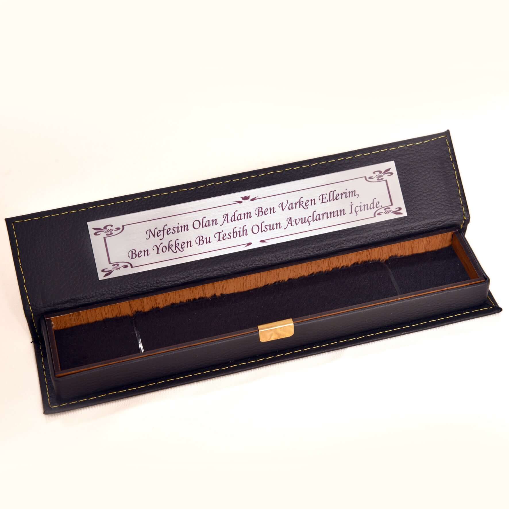 Tesbih Gebetskette - Feuer Bernstein - Mit Namen - Zülfükar Quaste - Tesbih Mit Namen