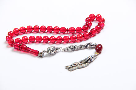 TMN, Kırmızı Damla Kehribar, Kafes Gümüş Püskül, Usta İşi SERTİFİKALI