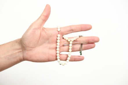 TMN, Doğal Sedef %100, Yuvarlak Kesim, Usta İşi, Alpaga Püskül