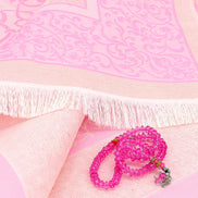 TMN I Pembe Seccade Seti I Tesbih ve Yasin Set I Özel Kutulu - Tesbih Mit Namen