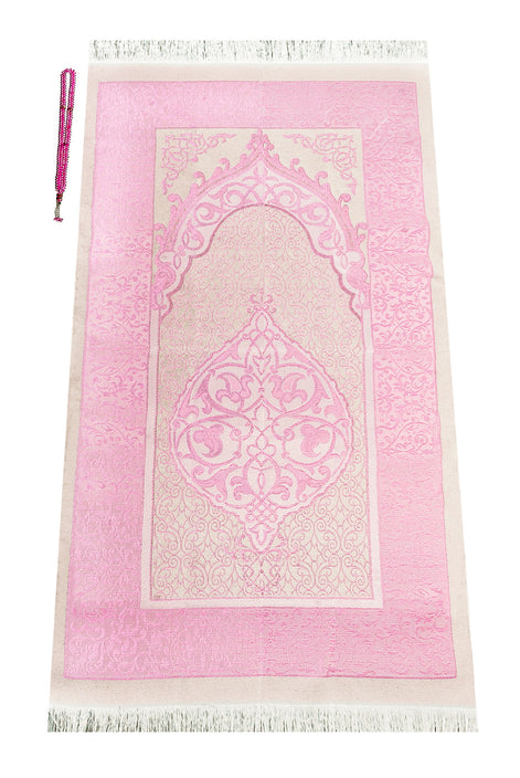 TMN I Pembe Seccade Seti I Tesbih ve Yasin Set I Özel Kutulu - Tesbih Mit Namen