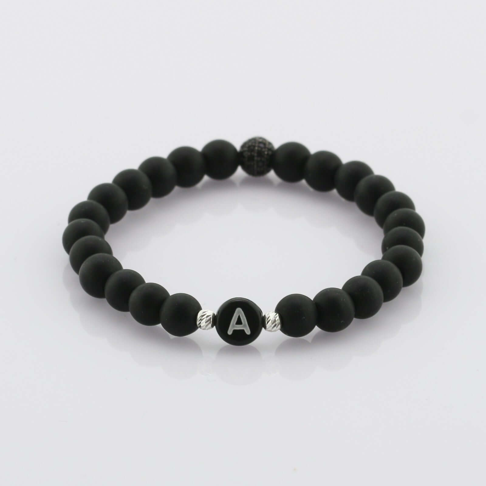 Armband - Herrenarmband - Partnerarmband - Onyx Naturstein - Tesbih Mit Namen