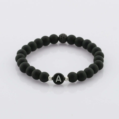 Armband - Herrenarmband - Partnerarmband - Onyx Naturstein - Tesbih Mit Namen