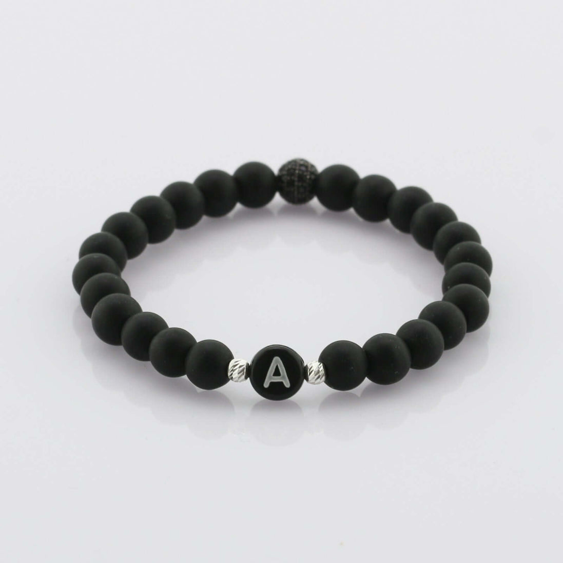 Armband - Herrenarmband - Partnerarmband - Onyx Naturstein - Tesbih Mit Namen