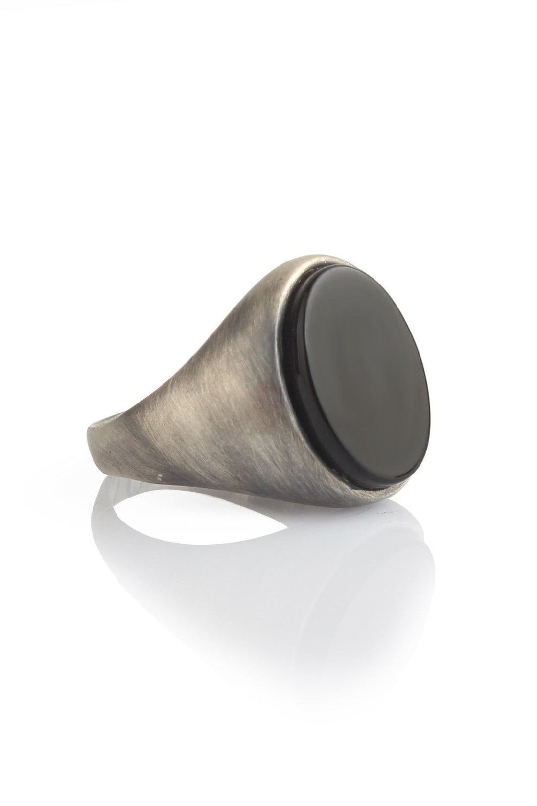 TMN I Schwarzer Achat I Antik-Silber-Ringmodell