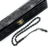 TMN I Oltu Tesbih I Kazaz Model I 925 Ayar Gümüş Püskül I Özel Ceviz Kutu