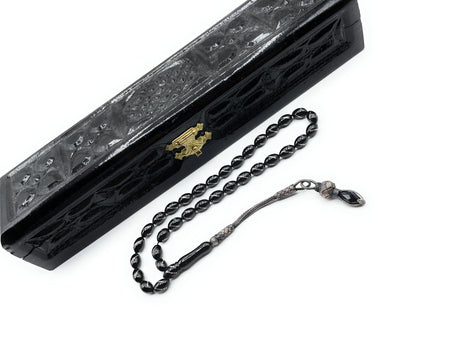 TMN I Oltu Tesbih I Kazaz Model I 925 Ayar Gümüş Püskül I Özel Ceviz Kutu