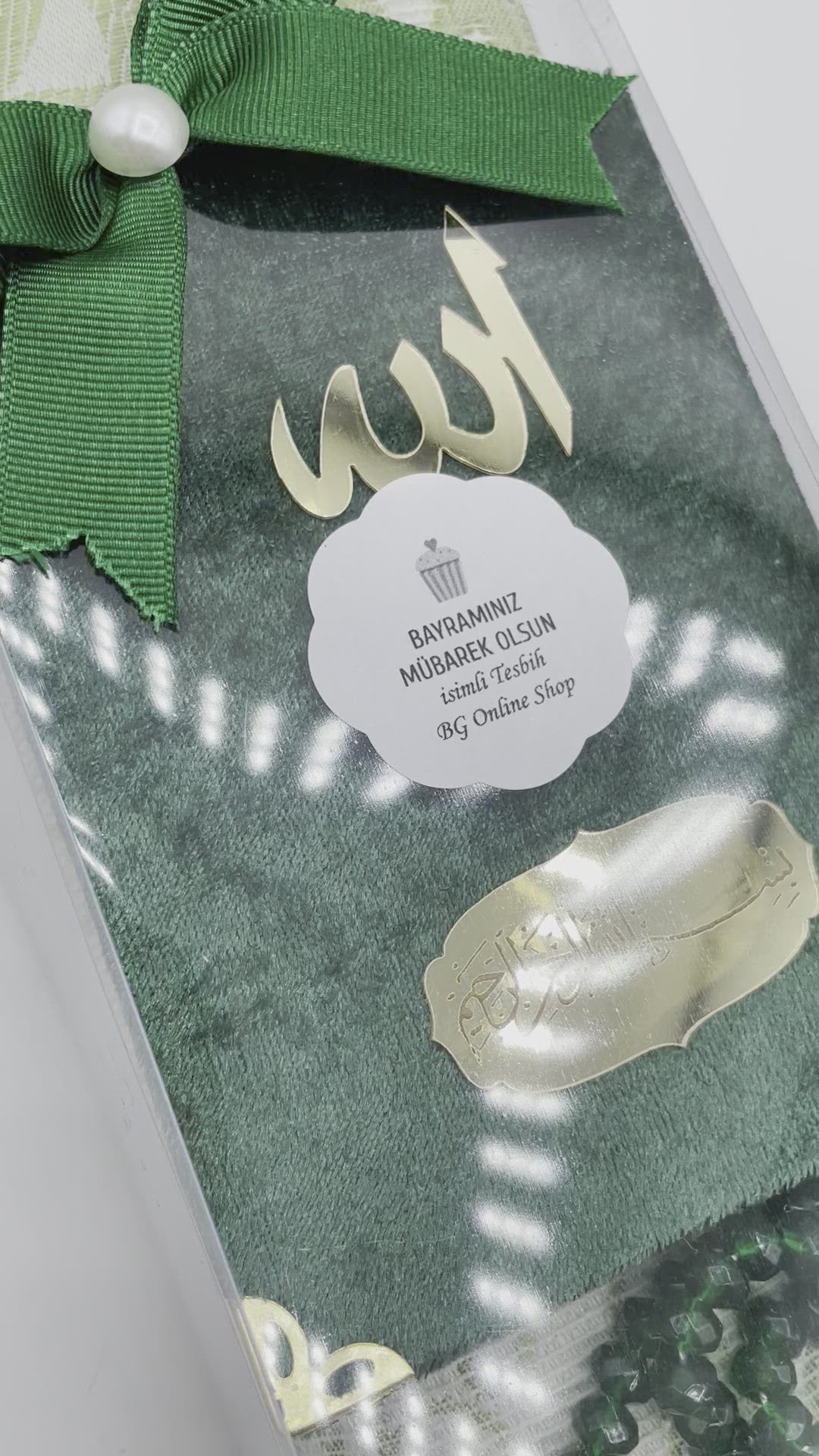 TAFT Stoff muslimische Geschenke Gebetsteppich & Samtbezogene Yaseen S –  Tesbih Mit Namen
